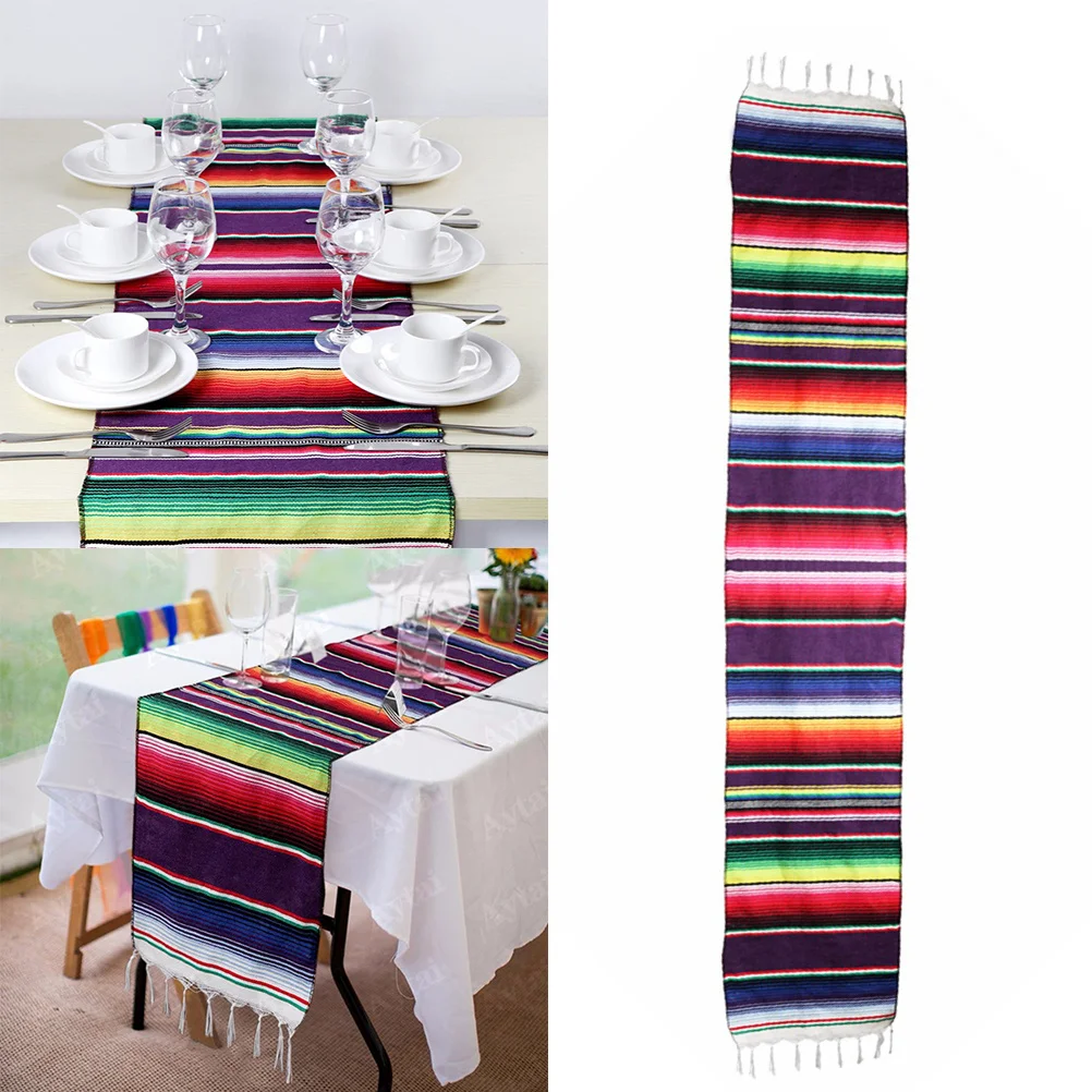 35X215Cm الملونة الزخرفية النسيج لفة لتناول الطعام طاولة شاي حامل ديكور المنزل الطرف الجدول العلم