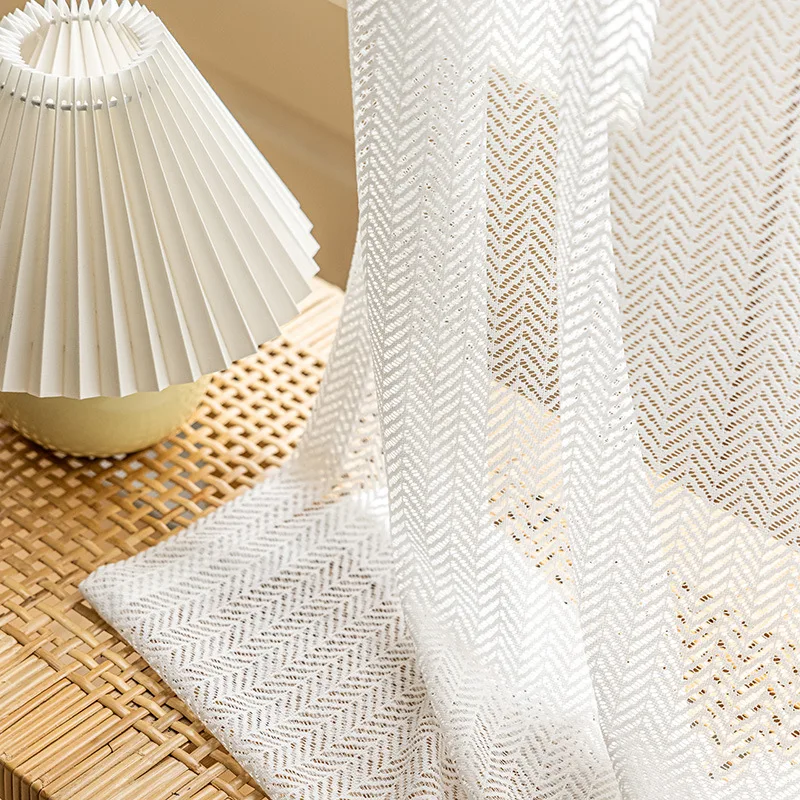

Postmodern Style Solid Window Sheer Curtains for Living Room Modern Voile Lace White Tulle Cortinas Para Salon Bedroom Blinds