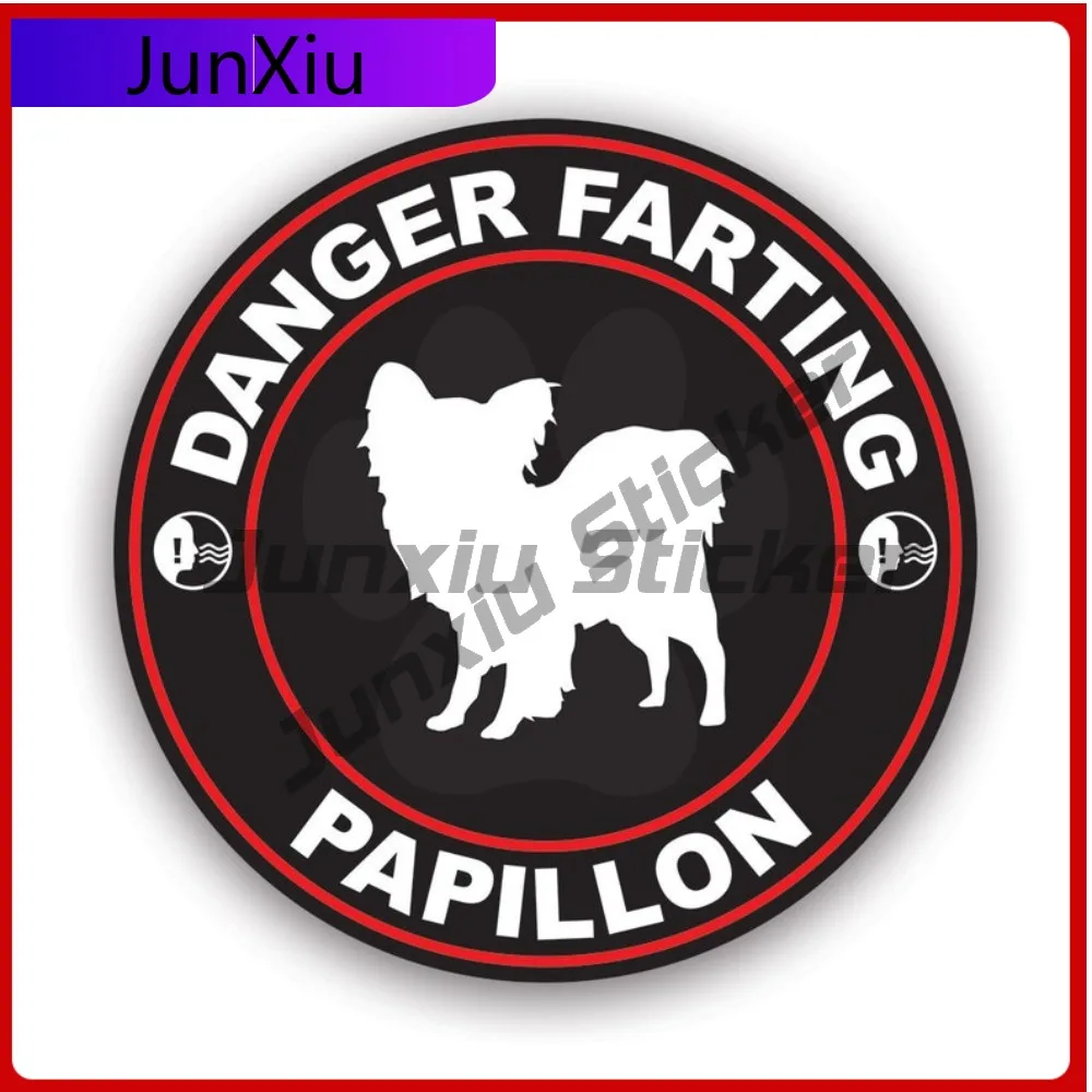 

Danger Farting Papillon Sticker Waterproof Outdoor Funny Window Waterproof Vinyl Decal For Motocross Outdoor Unique High Quality
