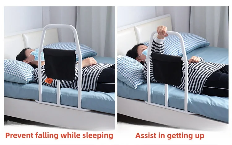 قضبان سرير للكبار مع ارتفاع قابل للتعديل، شريط مساعد يد آمن لكبار السن #6
