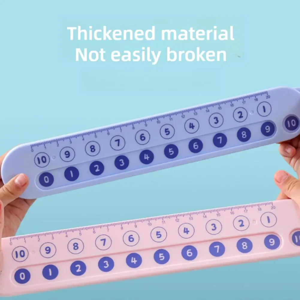 

Прочная пластиковая математическая линейка для разложения в пределах 20, портативная линейка для сложения, канцелярские принадлежности, простая линейка для просвещения