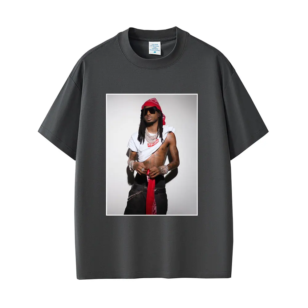 مغني الراب Playboi Carti مستوحاة تي شيرت الرجال النساء الهيب هوب موضة المتضخم تي شيرت الذكور عادية القطن خمر تي شيرت الشارع الشهير #3