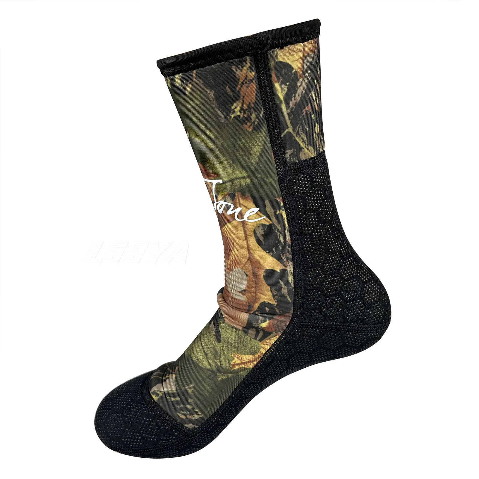 3MM camouflage diving socks for men's cold and warm deep diving snorkeling socks, waterproof material, anti slip and wear-resist