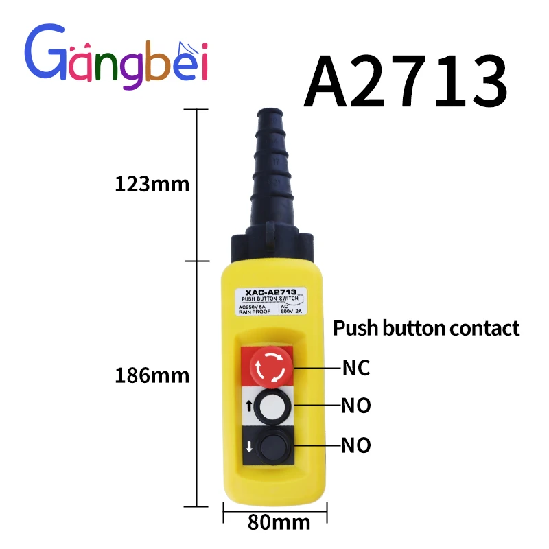 XAC-A2713 A271 A2913 Kran schalter auf und unten die heben auf und unten die taste schalter not-aus-schalter Gangbei