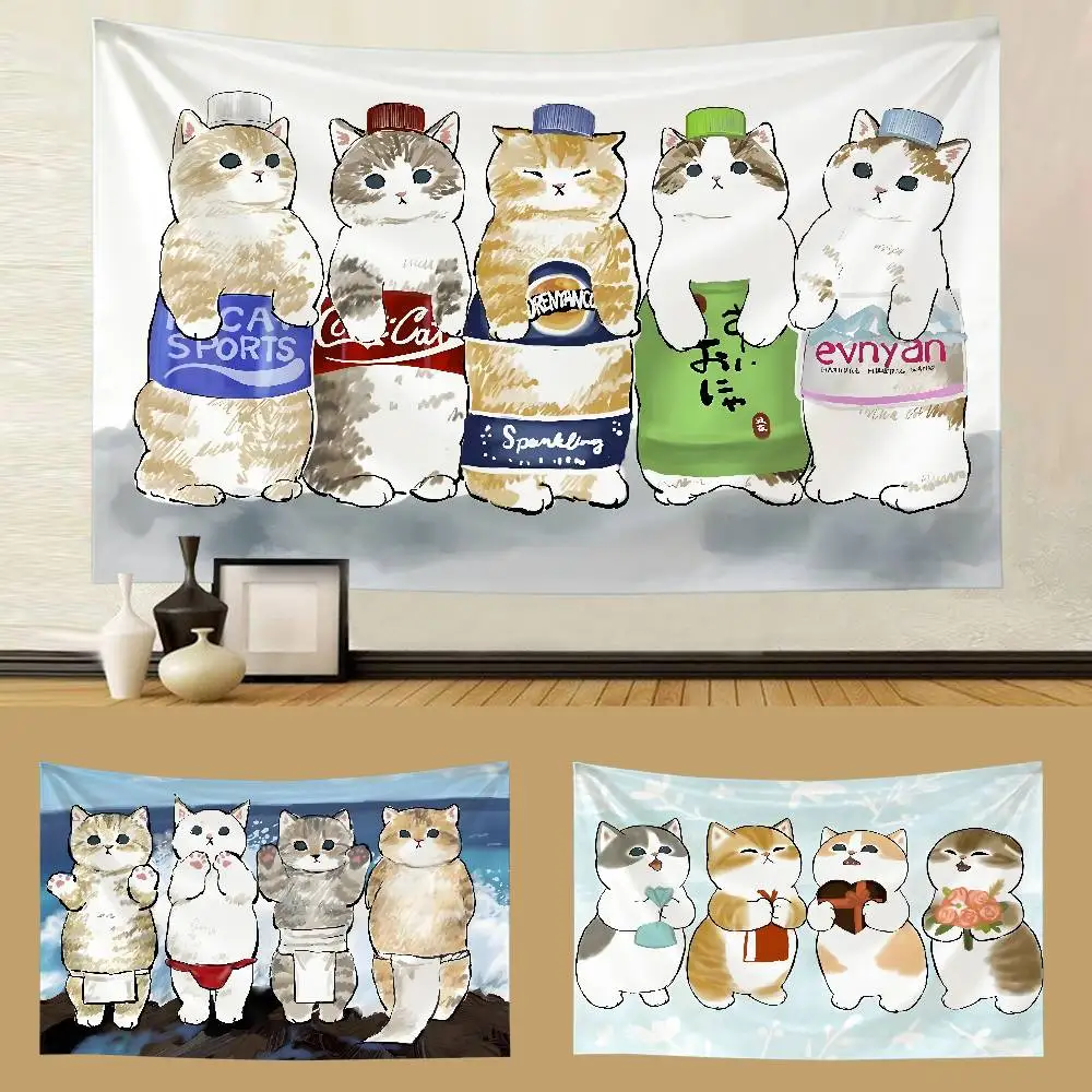 Funny Cat Mofusand Tapestry Customizable Tapestries Of Various Styles,wall Hangings, Celebrity Photo Printing,wall Hangings