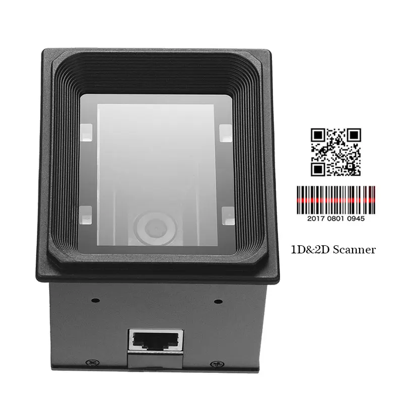 2D Barcode Scanner โมดูล Wiegand USB RS232 Fixed Mount Scanner สำหรับ Kiosk Access Control Bar Code Reader QR