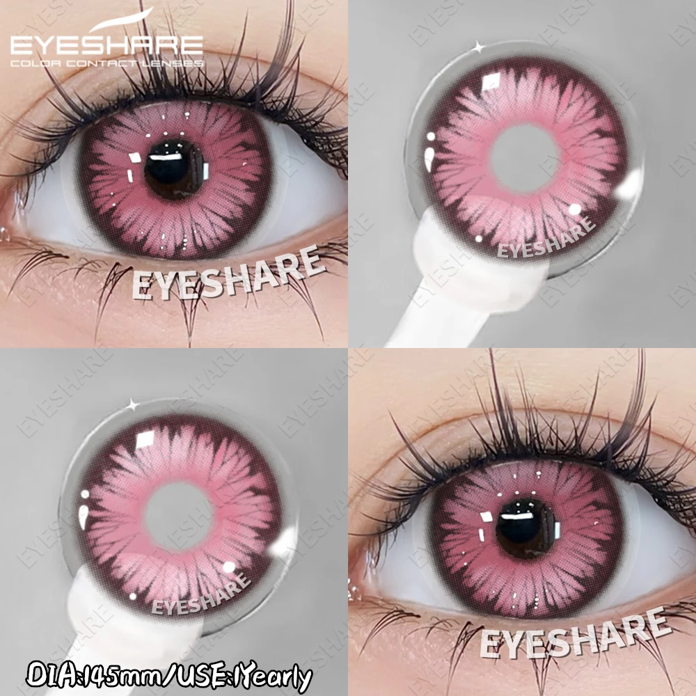 EYESHARE 2 Stück Cosplay farbige Kontaktlinsen für Augen, Halloween, farbige Schüler, Anime-Augen, blaue Kontaktlinsen, rot, niedliche Kontaktlinsen – Detail 24