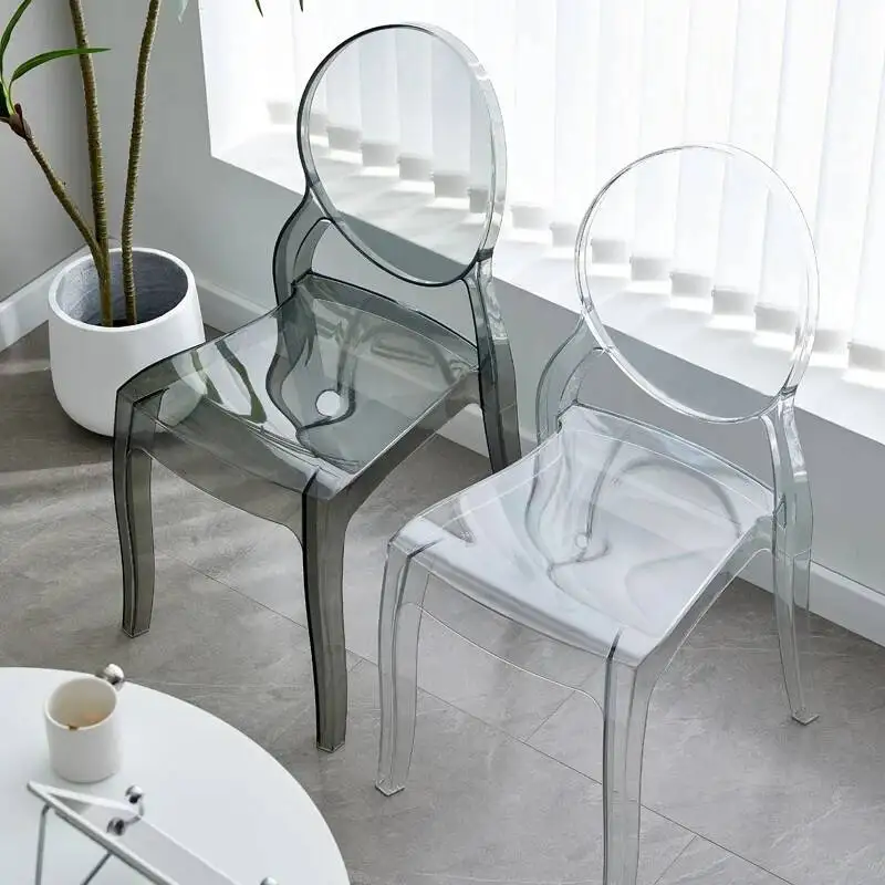 Restaurant Modern Dining Chair Throne Plastic Gaming Minimalist Lounge Computer Dining Chair Transparent Silla Office Furniture