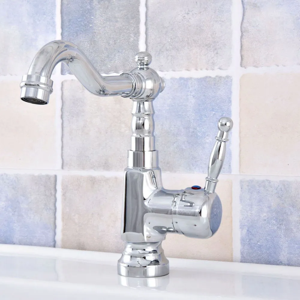

Kitchen Faucet Bathroom Sink Basin Mixer Tap Polished Chrome Brass Faucet 360 Swivel Spout tsf635