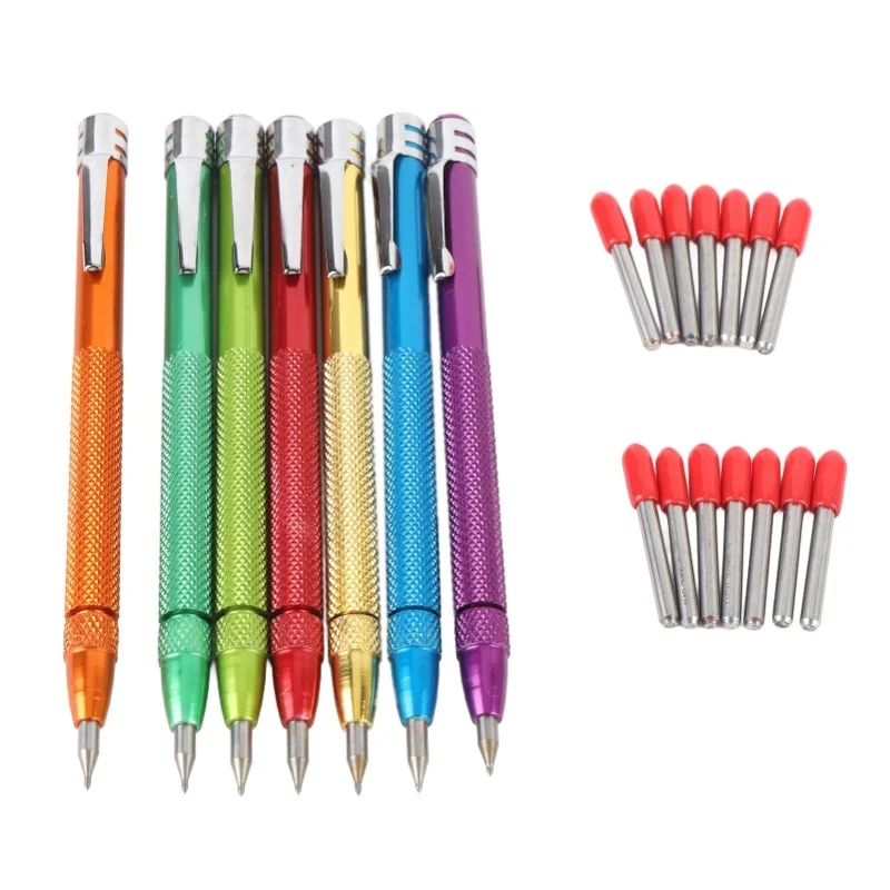 7pcs-tungsten-steel-marking-pen-magnetic-metal-scriber-with-14-tips-for-ceramic-tile-glass-marble-stone
