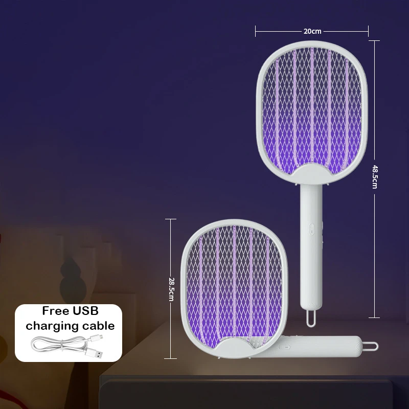 3000V Opvouwbare Elektrische Muggen Killer USB Oplaadbare Fly Trap Mug Swatter Racket Insect Killer Met UV Licht Bug Zapper