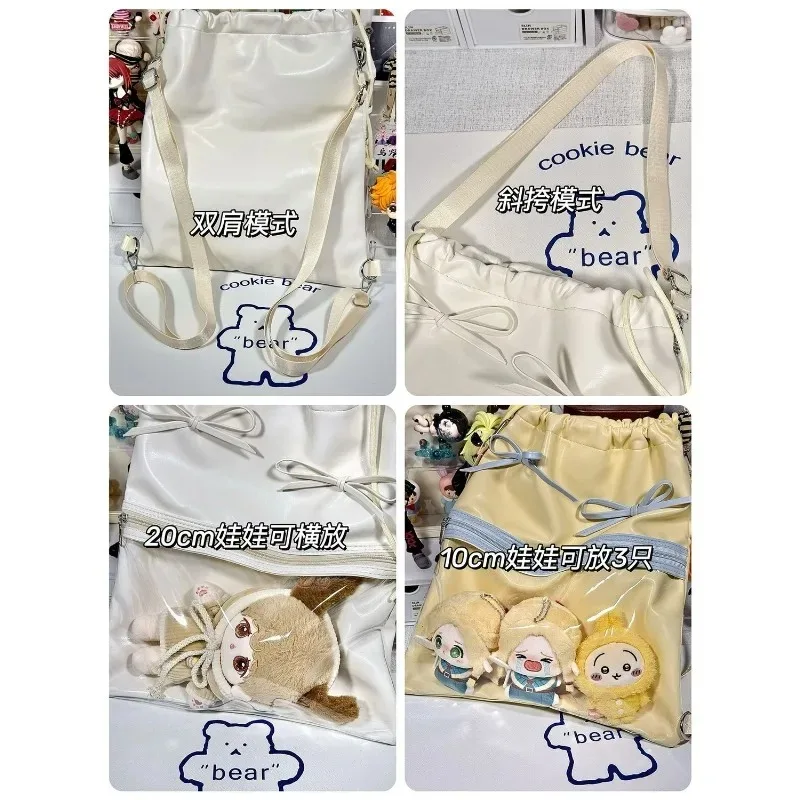 New Japanese Sweet Girl Ulzzang Y2K Ita Bag Daily Commuting Casual Dolls Bag Backpack Large Capacity Women's Shoulder Bag