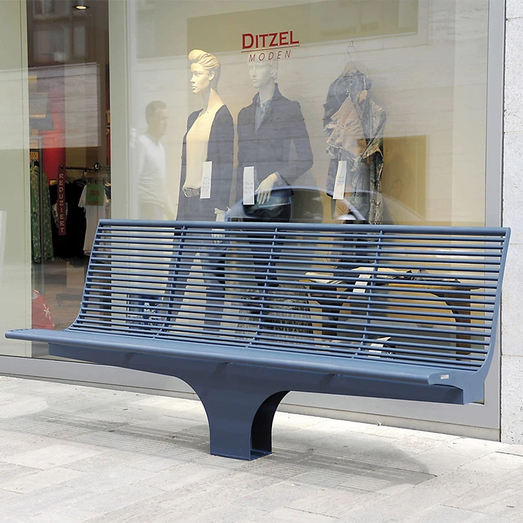 

City Outdoor Furniture Manufacturer Steel Patio Bench Street Benches Seating Seat Park Bench Chair
