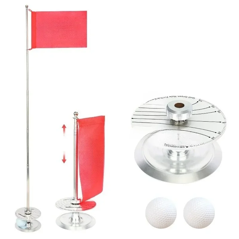 Golf putter, vertical trainer, indoor and outdoor retractable accessories