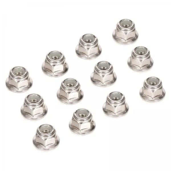 RC Wheel Lock Nuts 4mm Metal Nylon Nut Kit 1 10 Monster Truck Accessories for HSP for HPI for Axial