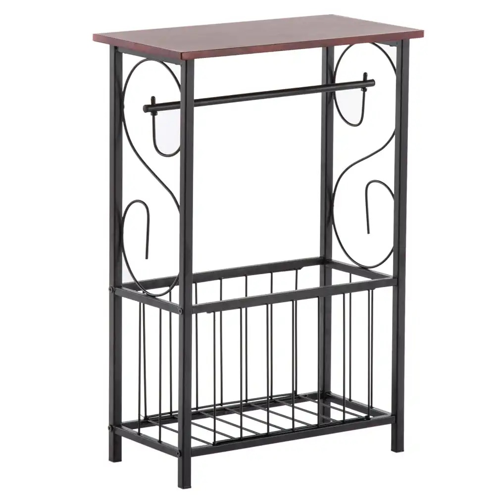 

Bathroom Table Magazine Rack Toilet Paper Holder Storage Organizer Bath Decor