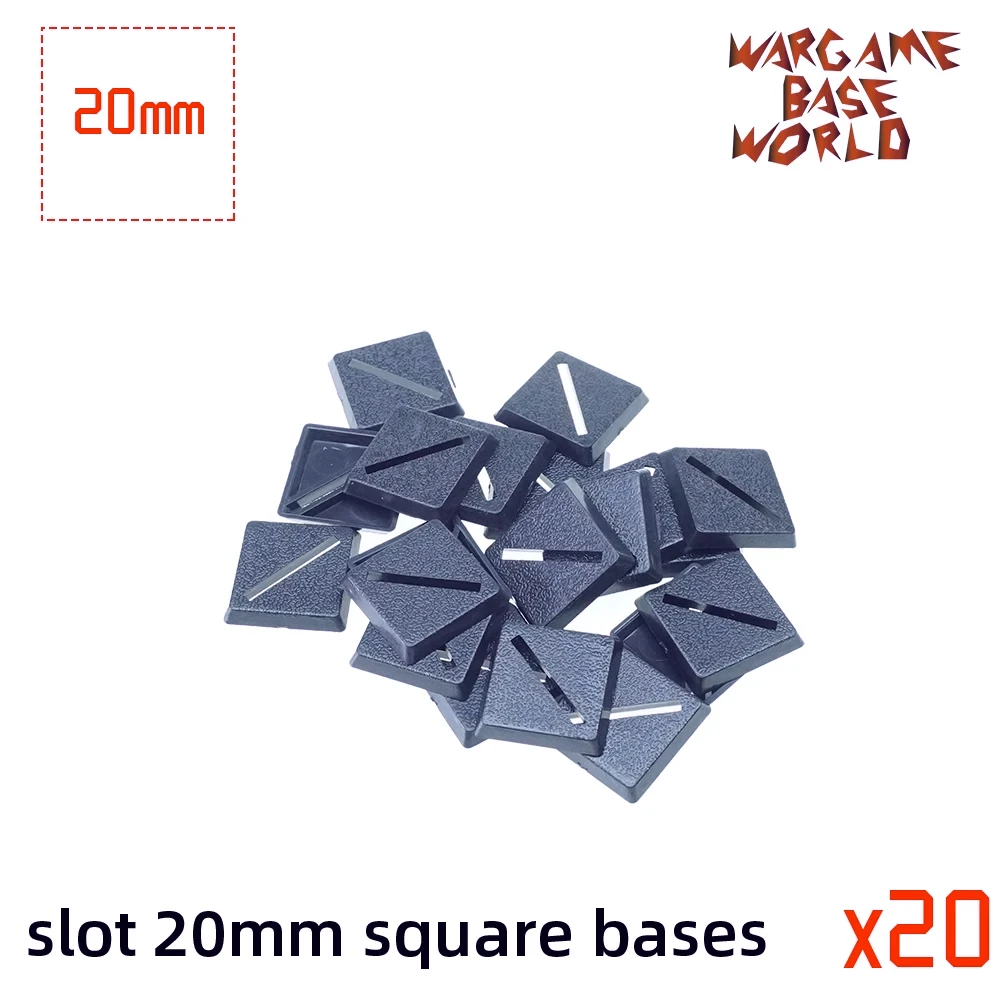 Wargame Base World - Slot 20mm Square Bases