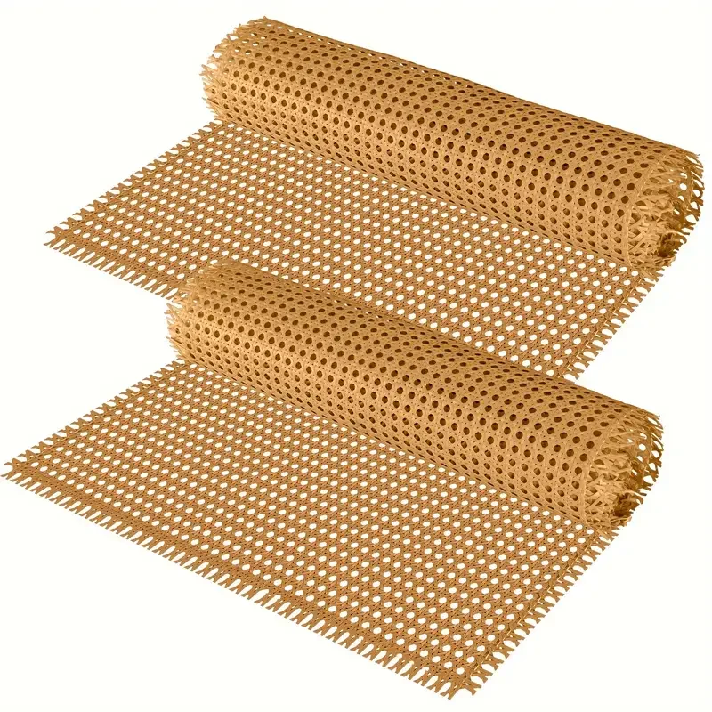 Plastic Rattan Webbing Roll, Handwoven Synthetic Poly Rattan, Faux Cane Mesh-Open Weave, for DIY Home Decor Projects（40cm/15.7in