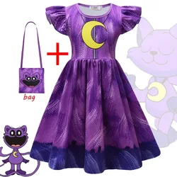 Smilings Critters Catnap Cosplay Costume Dresses Children Cat Nap Dogday Cartoon Halloween Carnival Dress Up Suit for Kids Girl