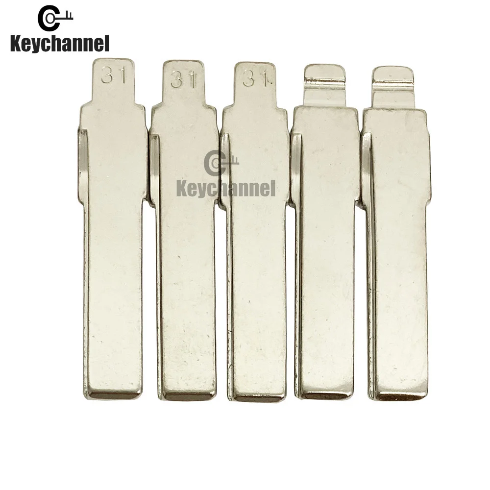 Keychannel 10pcs/lot Flip Key Blade Lishi HU66 #31 KD Remote Blade VVDI Blank Key Blade For VW Passat Bora Seat Skoda For KEYDIY