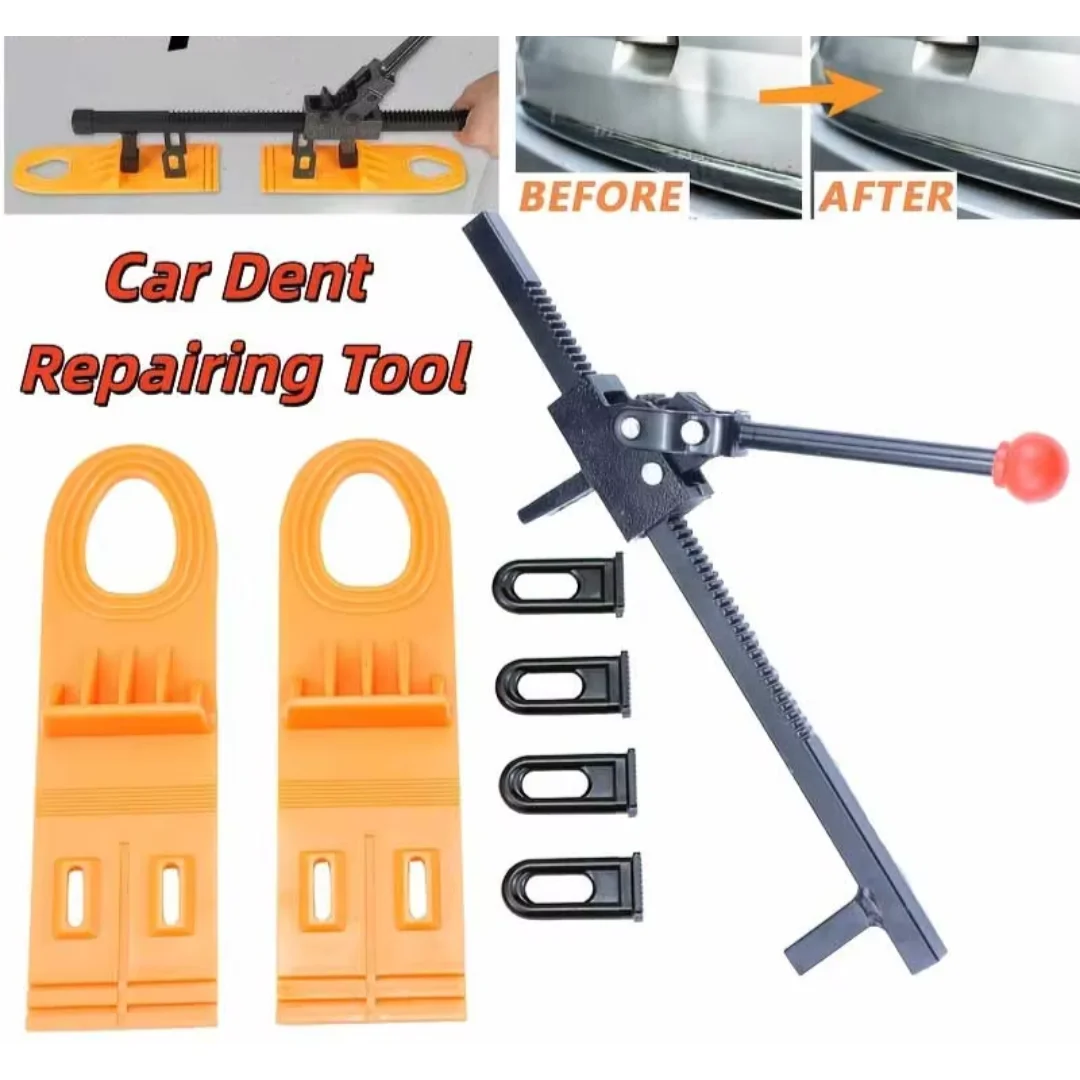 Diy Car Dent Repair Kit Paintless Dent Puller Set With Suction Lifter Reusable Glue Tabs Manual Expander For Auto Bodywork