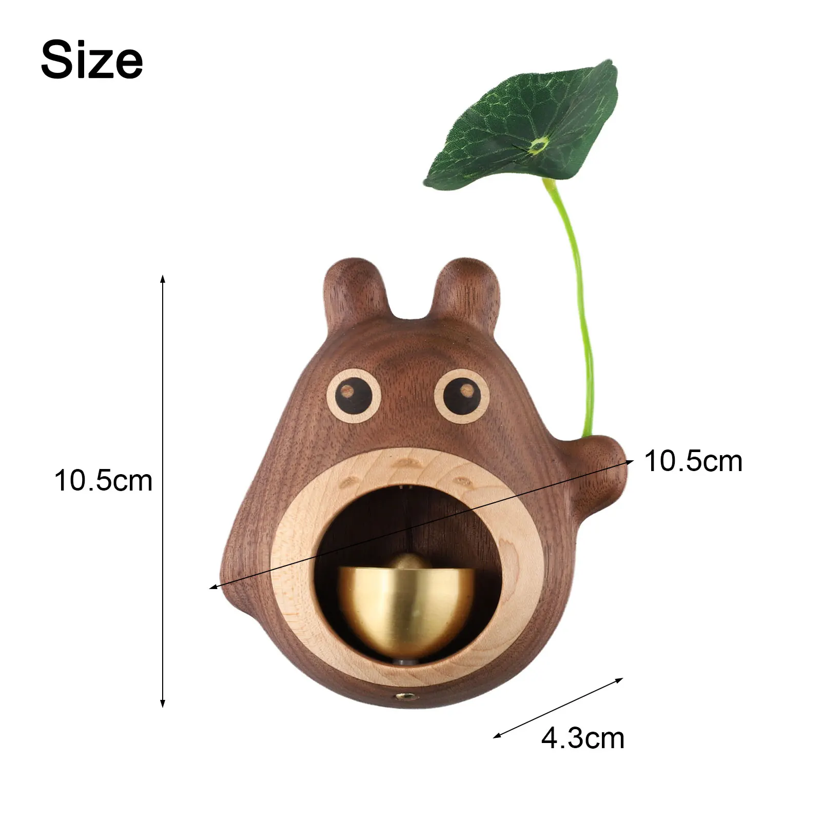 

Solid Wood Doorbell Black Walnut Cartoon Doorbell Chinchilla Shape Shopkeeper Suitable For Home, Grocery Store, Coffee Shop Part