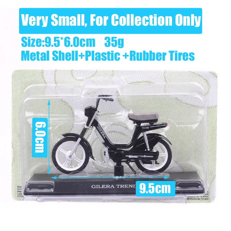 1/18 Scale Tiny Atlas Gilera Trend  ECO CB1 Mofa Moped Model Scooter Bike Diecasts & Toy Vehicles Motorcycle Souvenir Gift