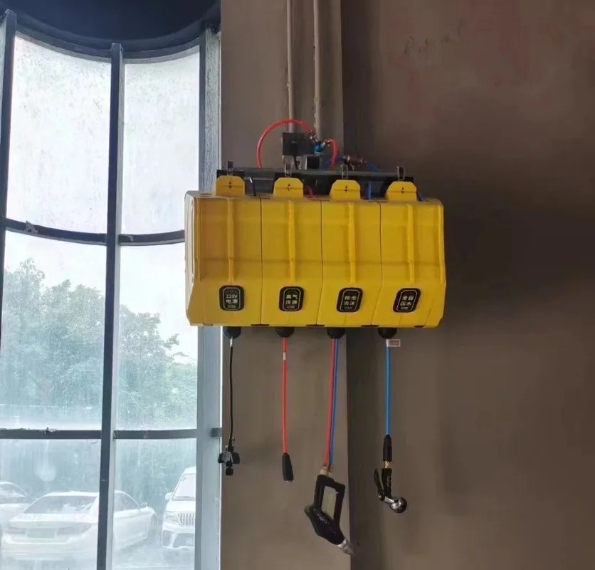 Integrated special water ， air , electric , double tube drum, portable pipe reel, installation-free, car beauty