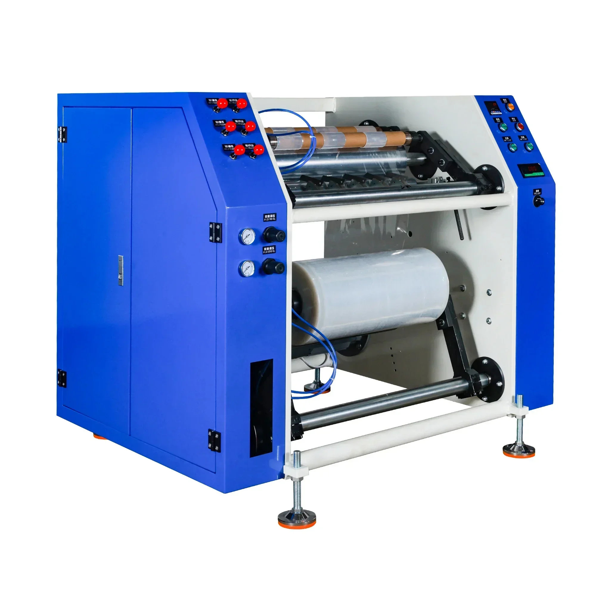 CE Standard Coreless Rewinding Slitting Machine For Stretch Film China Rewinding Machine