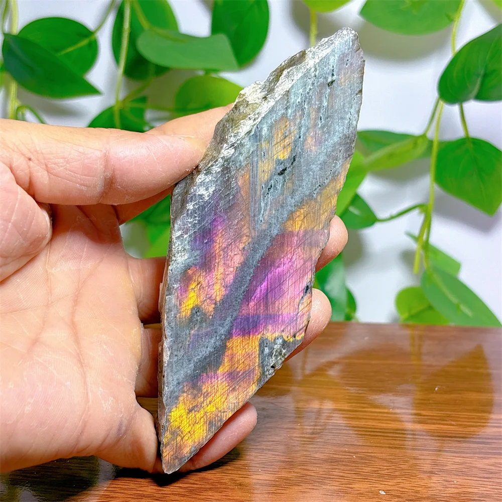 Purple Labradorite Slab Crystal Stone Quartz Minerals Home Decoration Reiki Craft Geode Gem Energy Lrregular Meditation Love