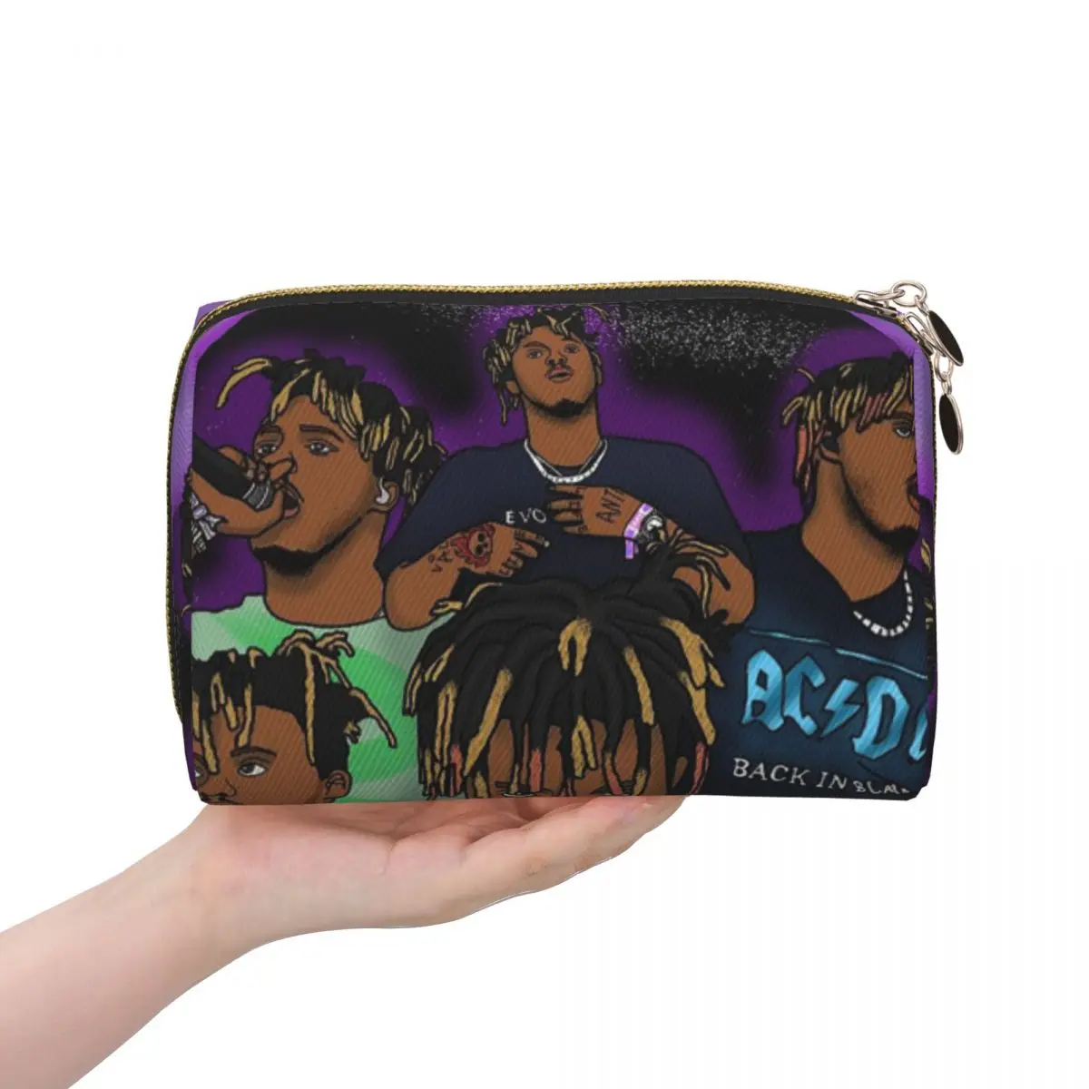 Juice Music Wrld The Party Never Ends Women Cosmetic Bags Travel Makeup Organizer Pouch Toiletry Storage Dopp Kit Case
