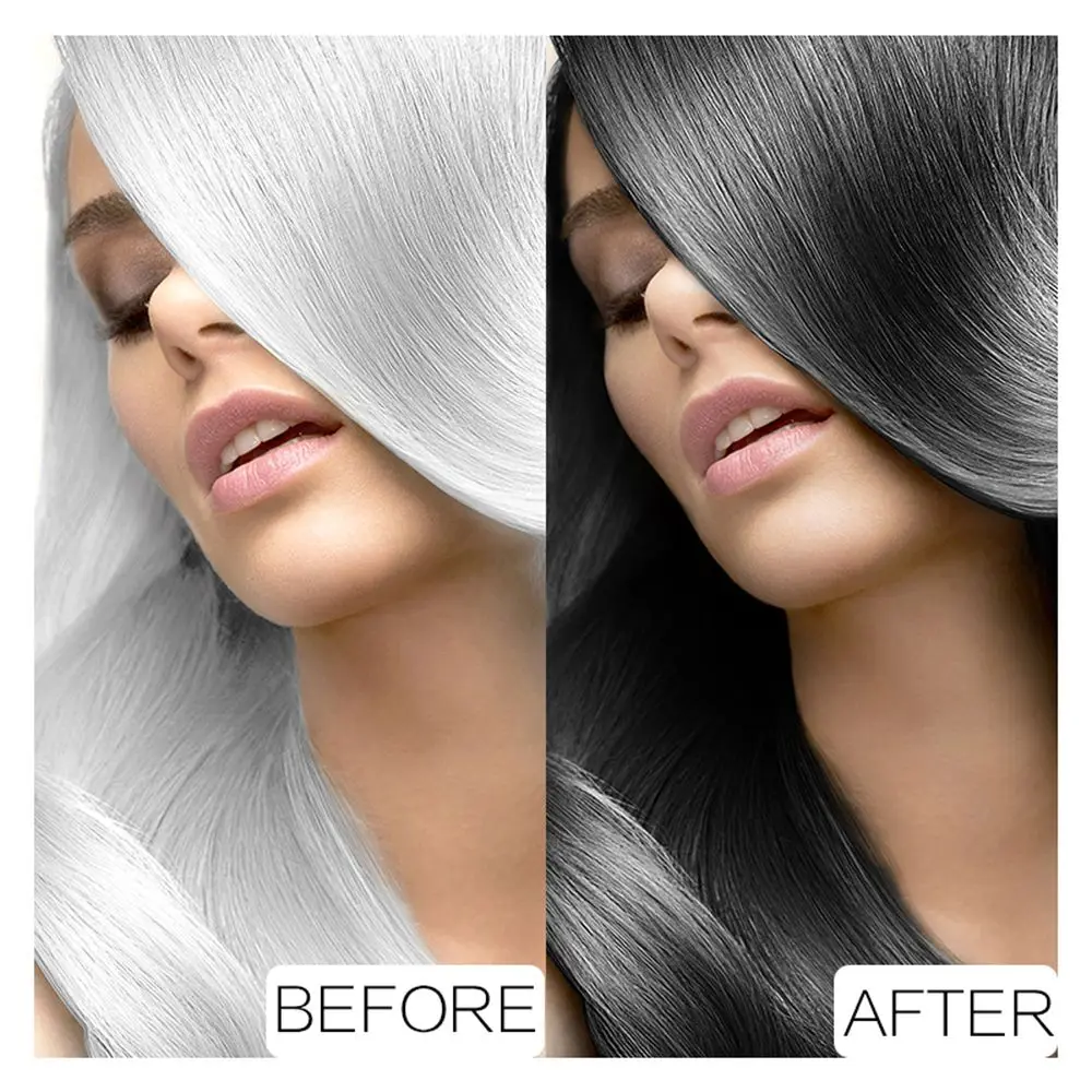 White Hair into Black Color Shampoo Mild Formula Plant Ginger Extracts Hair Dye Professional Effect Hair Styling Tools For Hair