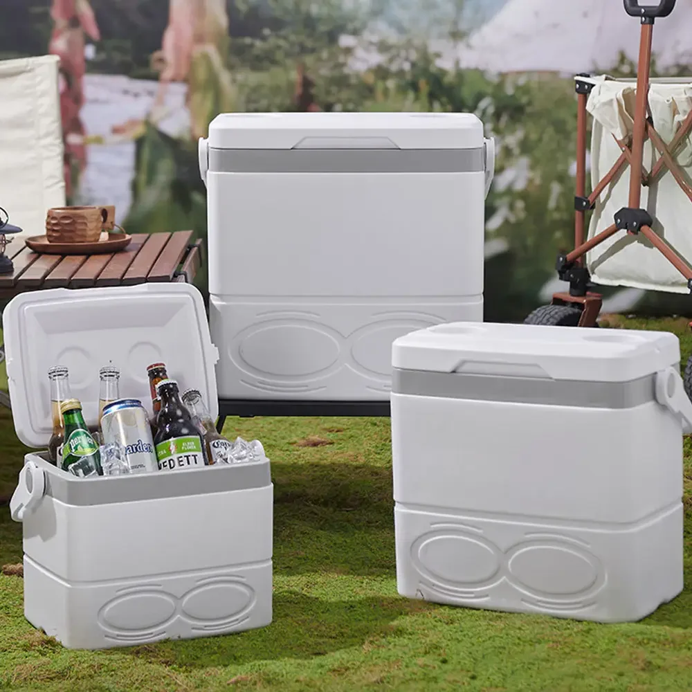 

Ice Chest Cooler Box Portable Outdoors Camping Portable Large Capacity Ice Chest Cooler Box Lock Buckle Design