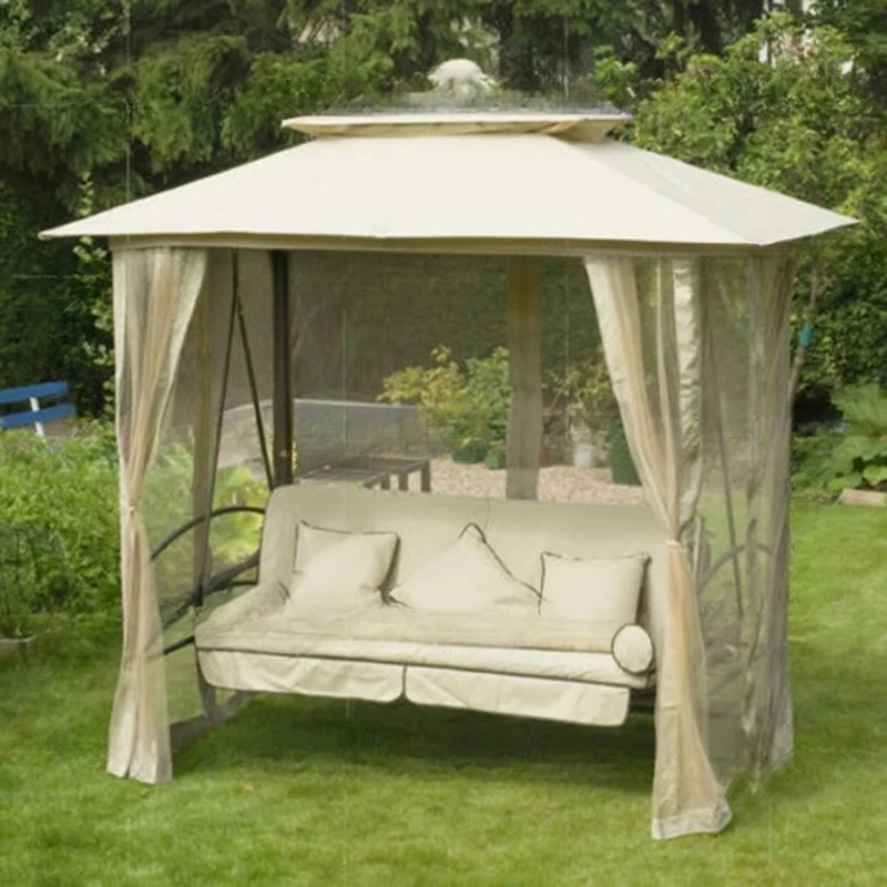 

Outdoor Tent Swing European Luxury Swing Bed Courtyard Garden Adult Triple Rocking Chair Balcony Hanging Chair Swing