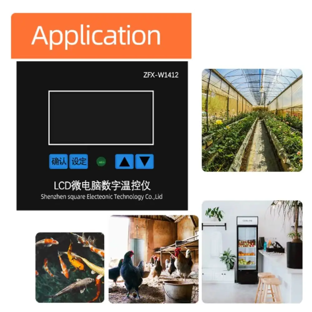 ZFX-W1412 Microcomputer Digital Display Temperature Controller Thermostat Sensor Refrigeration Heating Board 12V 24V 110-220V