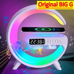 Original Big G 15W Wireless Charger Stand RGB Light Desk Lamp Speaker APP Control For iPhone 15 14 Samsung Fast Charging Station