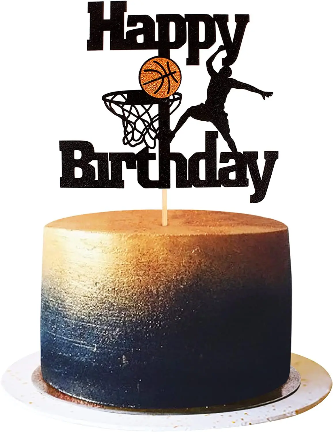 Basketball Happy Birthday Cake Topper Flag Net Ball Wedding Boys Party Cake DIY Baking Cupcake Toppers Decoration Baby Shower