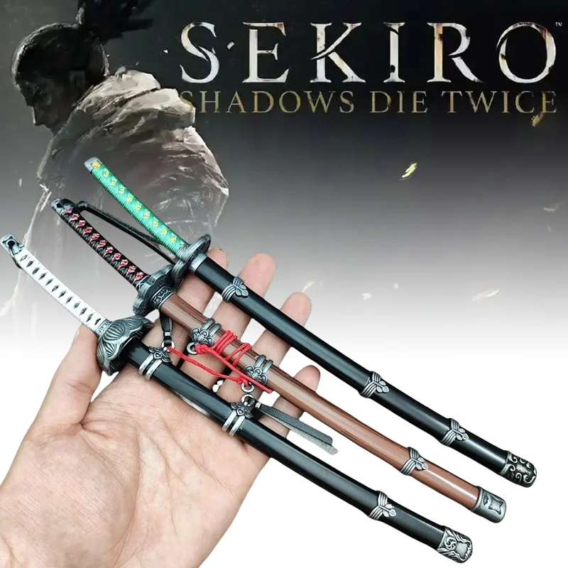 25 cm Metall Sekiro Wolf Katana Mini Ninja Messer Sekiro Schwert Stahl Echte Japanische Katana