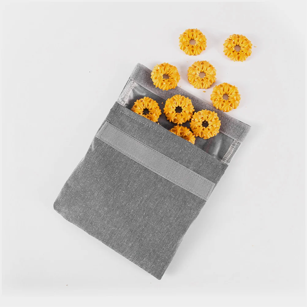 

2pcs Waterproof Snack Bags Reusable Lightweight Polyester Cotton TPU Candy Cookie Bag Portable Lunch Picnic Camping Food