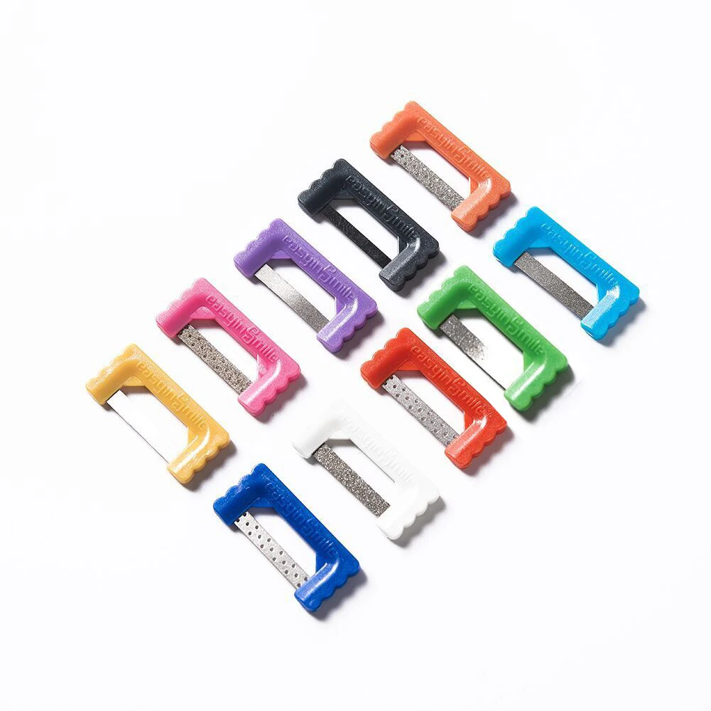 Easyinsmile – bandes IPR dentaires orthodontiques interproximales, Kit réduit les bandes d'émail, vernis dentaire, scie dentelée, 10 pièces