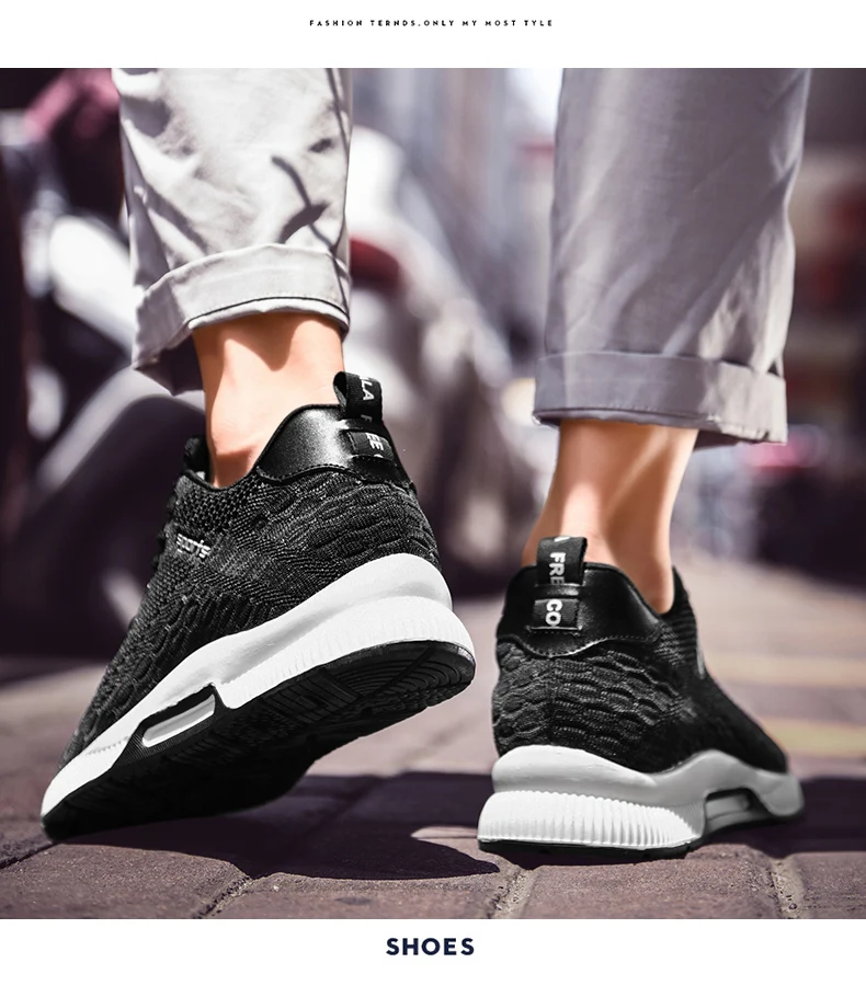 6-8CM Höhenverstellbare Herrenschuhe Atmungsaktive Mesh-Sportschuhe Unsichtbare Erhöhungsschuhe für Größere Körpergröße – Detail 12