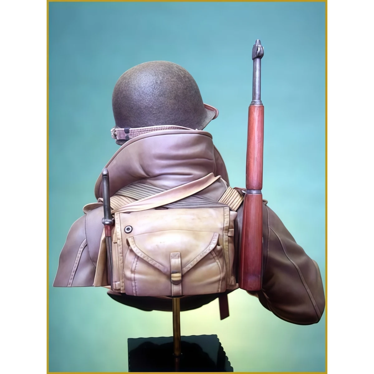 

1/10 Resin Unpainted Model Kit, Bust of an American Soldier in the Battle of the Bulge, Unassembled and Unpainted GK