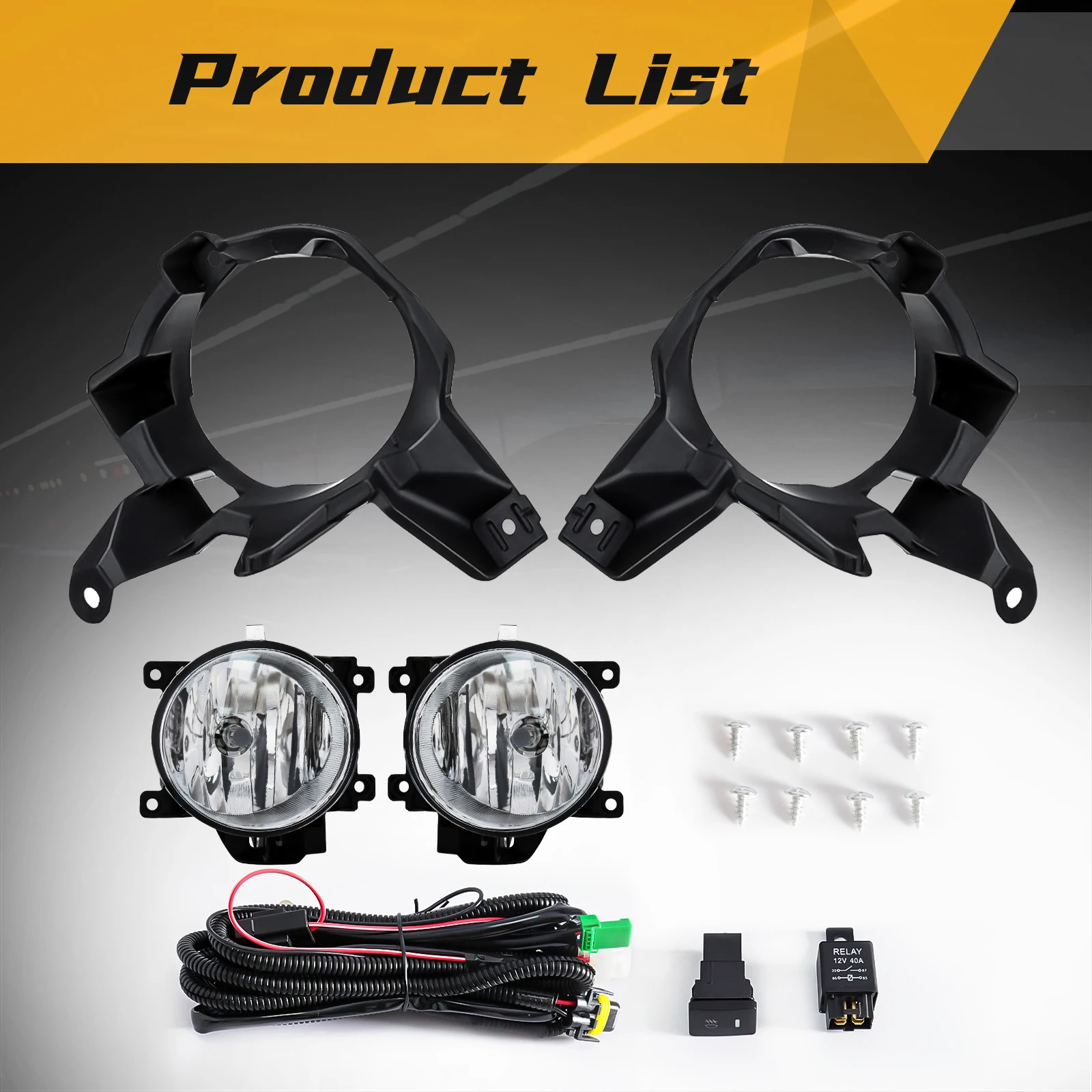 For Toyota RAV4 RAV 4 2013 2014 2015 Fog Light Bumper Lamp With Halogen Bulb Frame Cover Wires Switch Waterproof Car Accessories