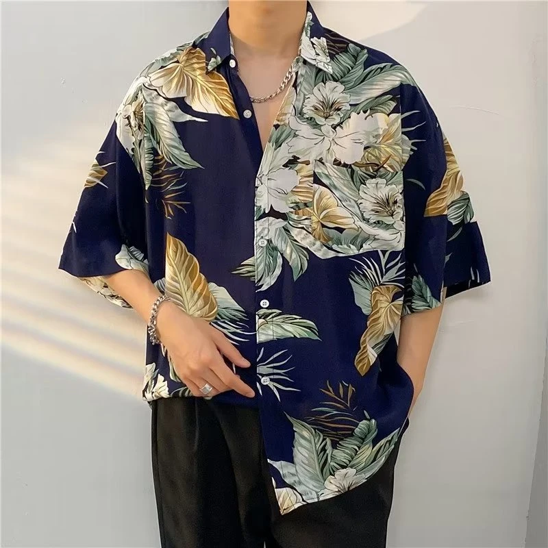 

Vintage Coconut Tree 3D Print Shirts Men Streetwear Beach Shirt Vacation Baggy Tee Y2k Clothes Fashion Trend Personality Camisa