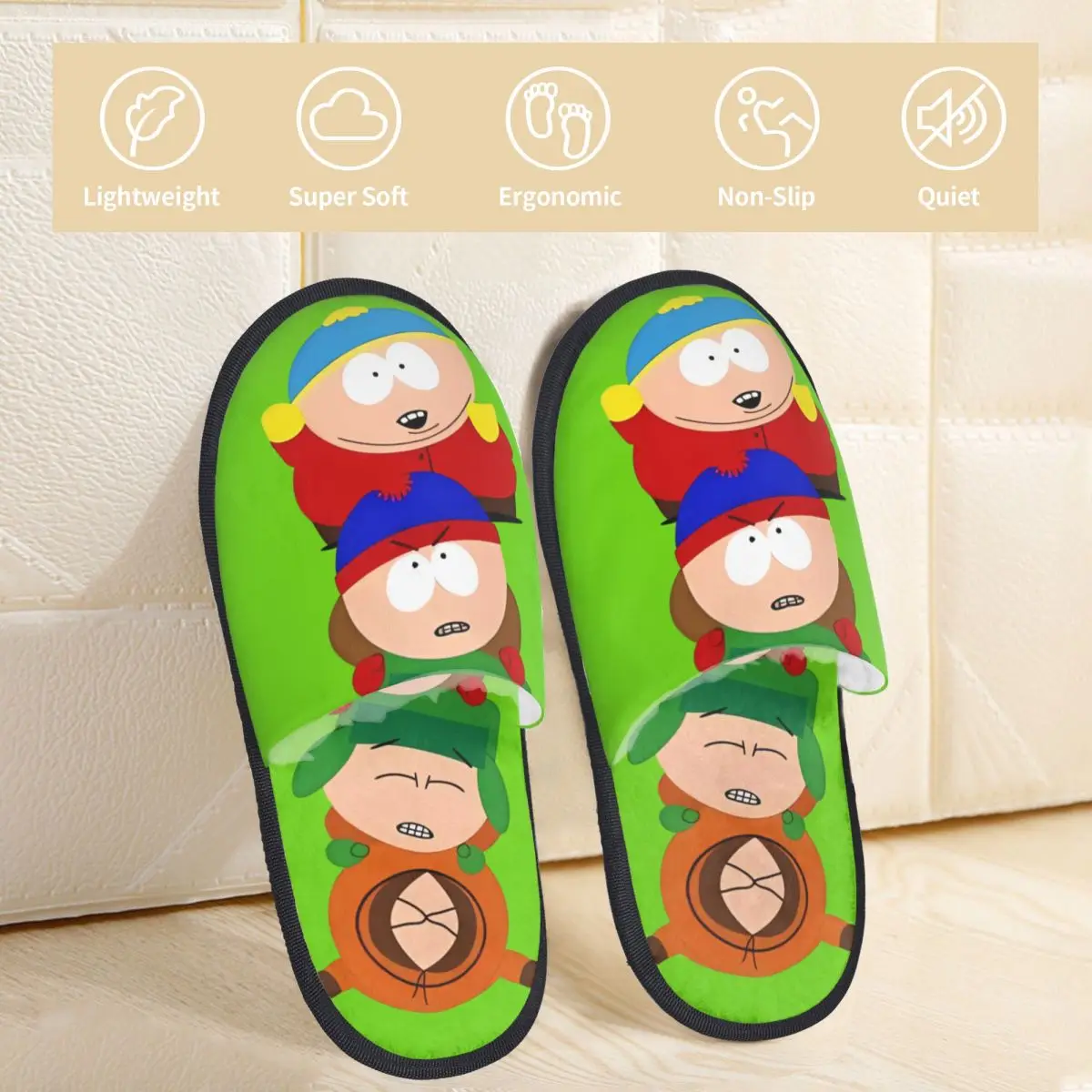 S-southpark Theme Breaking Park Men Women Furry Warm printing pantoufle homme Home slippers