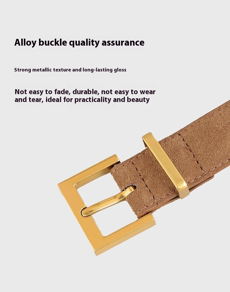 3cm New Women's Leather Belt with Needle Buckle Suede Waist Belts Cowhide Versatile Decoration Jeans Designer Clothes Waist Belt