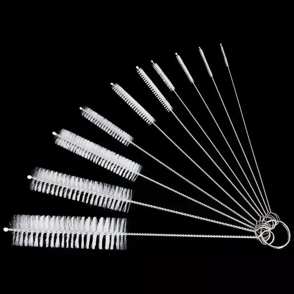 Stainless Steel Flexible Tube Brush Soft Hair Brush Pipette Test Tube Baby Bottle Brush For Cleaning Straw Cleaner Teapot