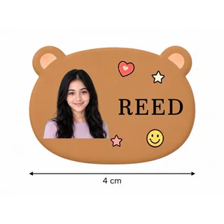 Customized Photo Name Stickers, Cute Animal-Shaped Personalized Name Tags, Available in Two Sizes, Suitable for Books, Pencil Cases, Water Bottles, and School Supplies