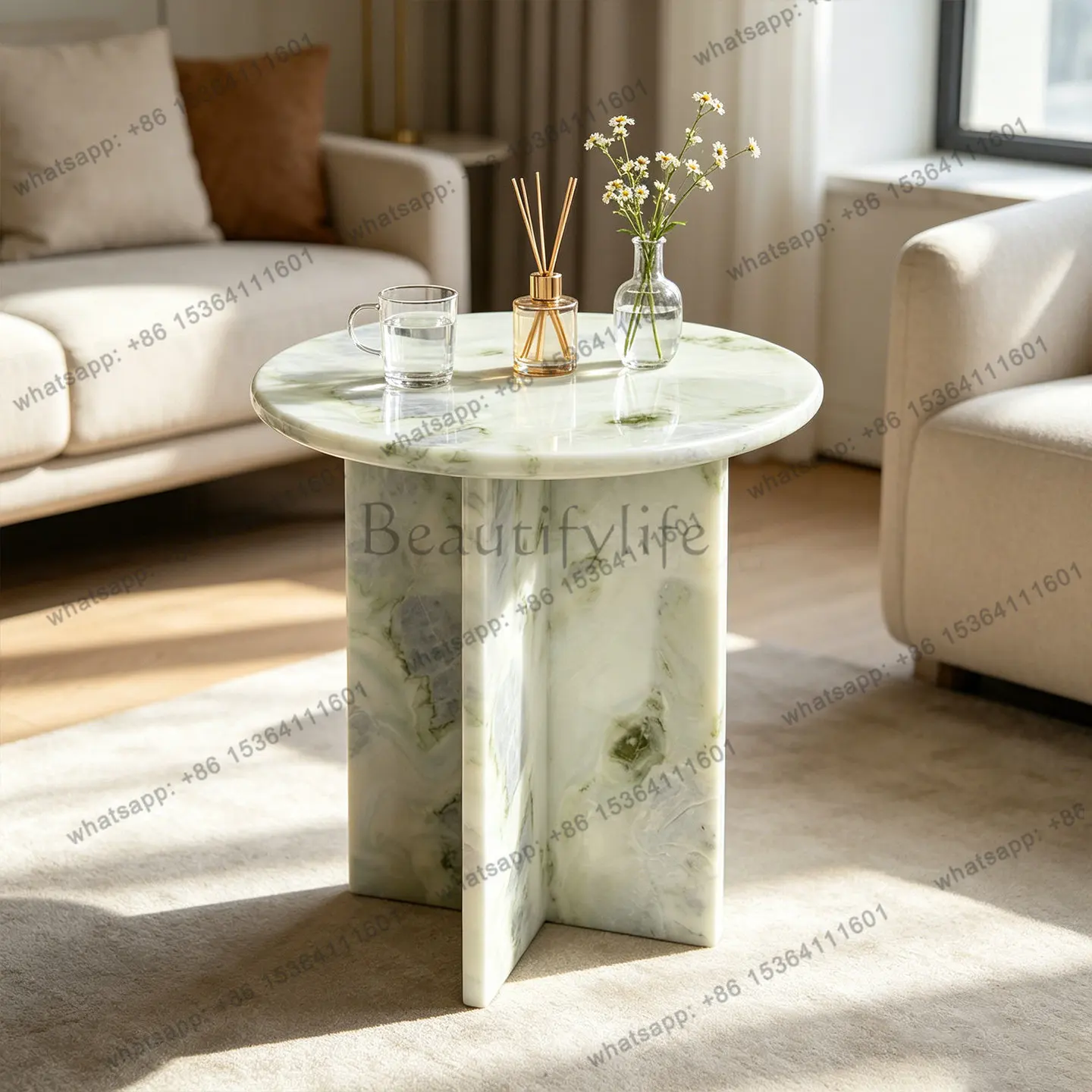 Sofa side several Bulgari marble living room high-end removable side table