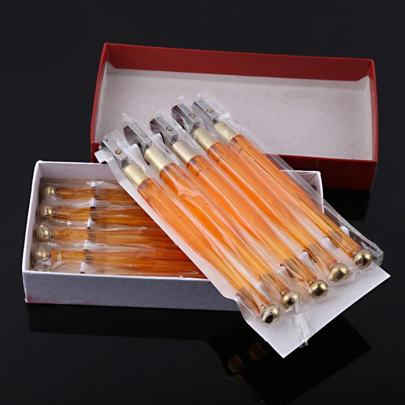 Pencil Style Glass Cutter Plastic Antislip Handle Glass Cutter Carbide Tip 6mm-12mm Glass Cutting Tools